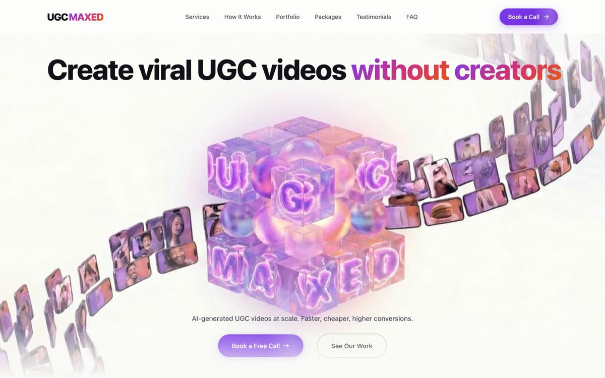 UGC MAXED live site preview
